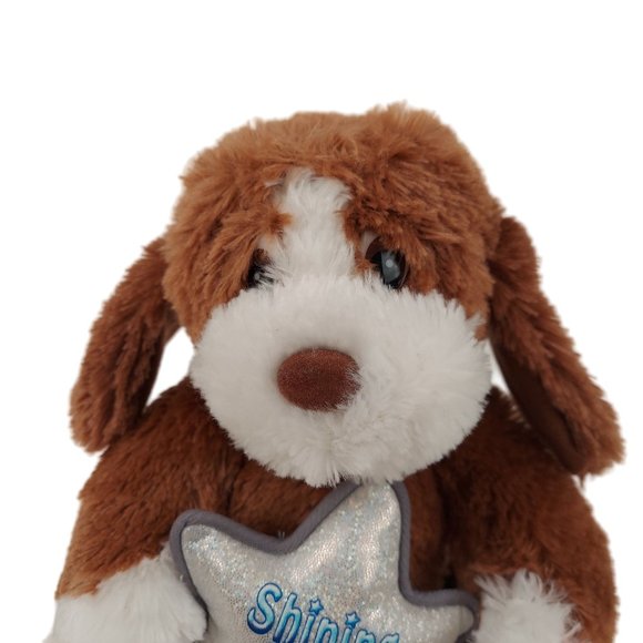 Russ Shining Star Puppy Dog Brown White Stuffed Animal Plush Toy Sealed Code - Picture 2 of 9